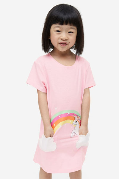Vestido estampado de unicornio