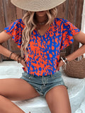SHEIN Unity Blusa con estampado manga tulipán