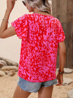 Blusa con estampado manga tulipán