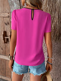 Blusa unido en contraste de manga farol