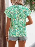 Blusas de Mujer Volante fruncido Volante Paisley Casual