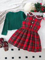 2 piezas de top acanalado con lazo elegante y vestido jumper