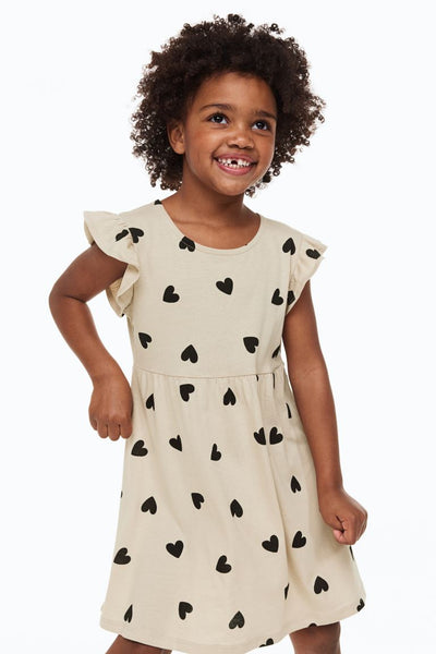 Vestido estampado de corazones