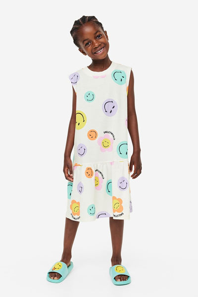 Vestido con estampado de dibujos