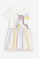 Vestido estampado de unicornio con Tutu