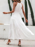 SHEIN VCAY Vestido de tirantes unicolor bajo con fruncido