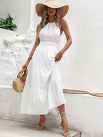 SHEIN VCAY Vestido de tirantes unicolor bajo con fruncido
