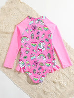 Traje de Baño Con estampado de Dibujos con cremallera.