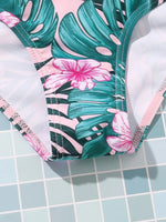 Traje de baño con estampado tropical