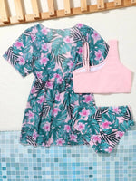 Traje de baño con estampado tropical