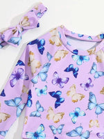 Traje de Baño Bikini Con estampado de mariposas.