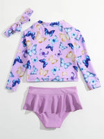 Traje de Baño Bikini Con estampado de mariposas.
