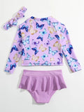 Traje de Baño Bikini Con estampado de mariposas.