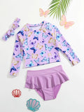 Traje de Baño Bikini Con estampado de mariposas.