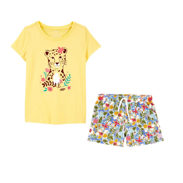 Set de niña con estampa de Leopardo