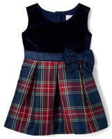 Vestido toddler de tejido a cuadros