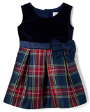 Vestido toddler de tejido a cuadros