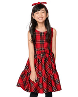 Vestido kids escalonado a cuadros