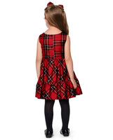 Vestido toddler escalonado a cuadros