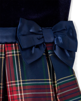 Vestido toddler de tejido a cuadros