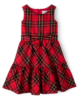 Vestido kids escalonado a cuadros