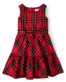 Vestido kids escalonado a cuadros