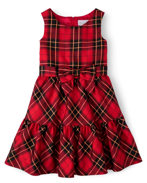 Vestido kids escalonado a cuadros
