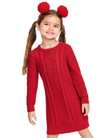 Vestido toddlers de punto trenzado