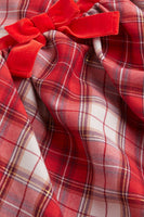 Vestido kids a cuadros con detalle de lazo