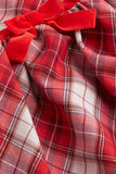 Vestido kids a cuadros con detalle de lazo