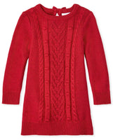 Vestido toddlers de punto trenzado