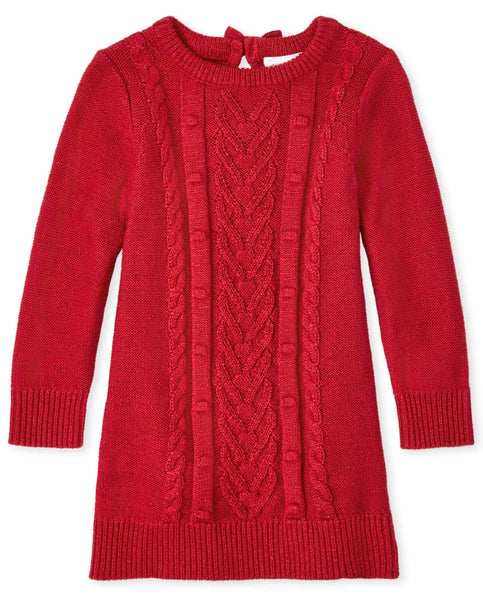 Vestido toddlers de punto trenzado