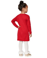 Vestido toddles de suéter de renos con lentejuelas