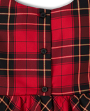 Vestido toddler escalonado a cuadros