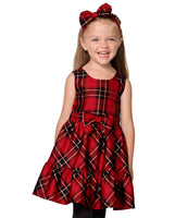 Vestido toddler escalonado a cuadros