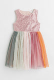 Vestido Kids con lentejuelas